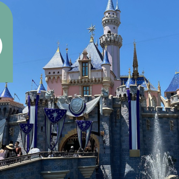Disneyland castle with chatgpt logo