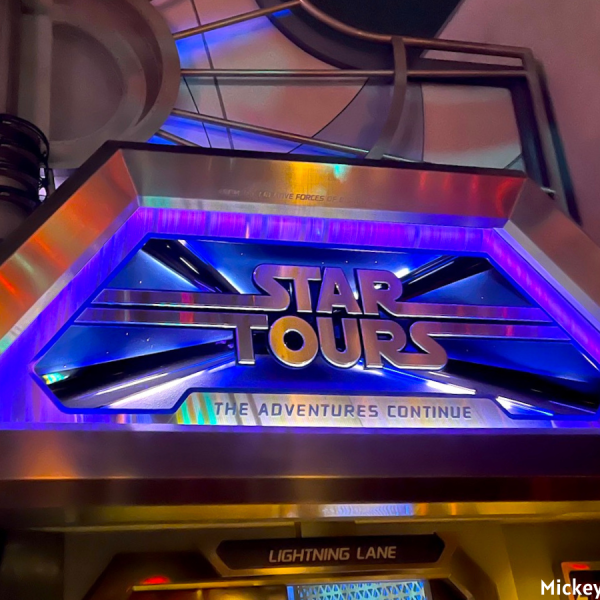 Star Tours at night Disneyland