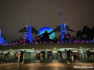 Disney California Adventure entrance at Halloween
