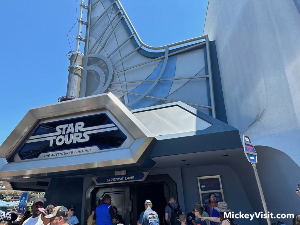 Star Tours Disneyland sign