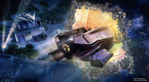 E-ticket Avengers Campus ride vehicle concept art