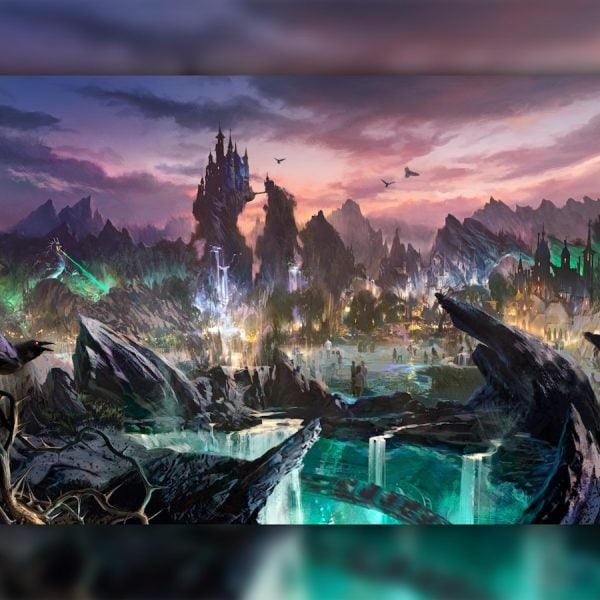 Disney villains land concept artwork for disney world