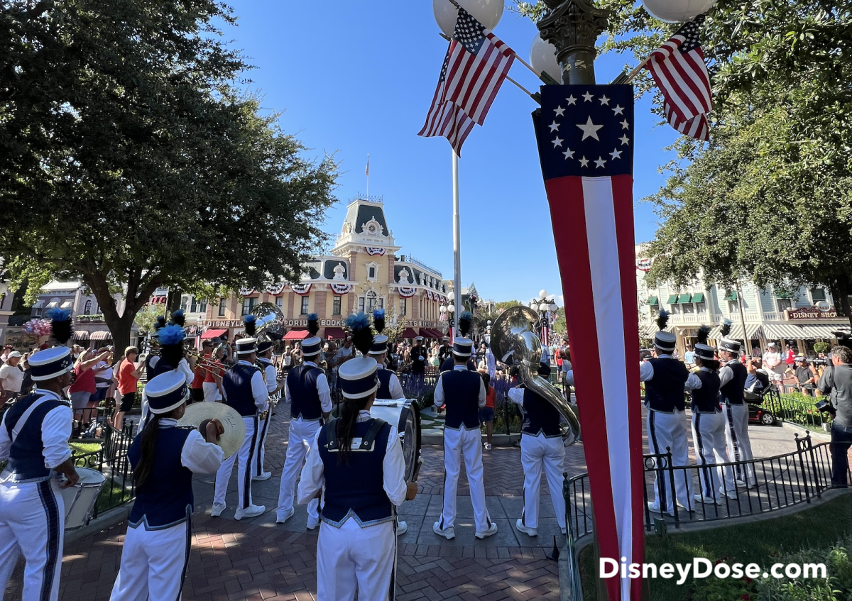 disneyland flag retreat american flag