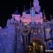 Disneyland castle at night