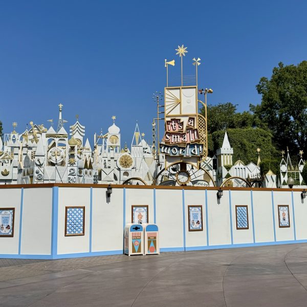 "it's a small world" construction walls Disneyland