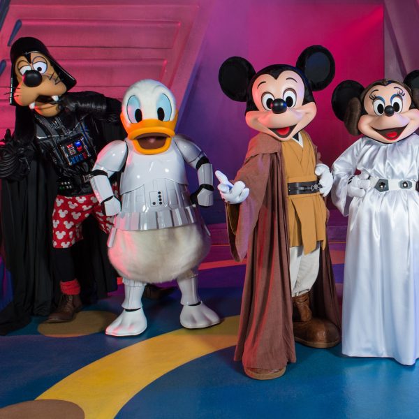 Disney characters dressed as Star Wars