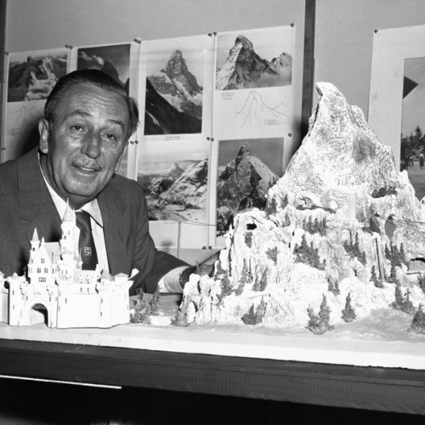 Walt with Matterhorn model