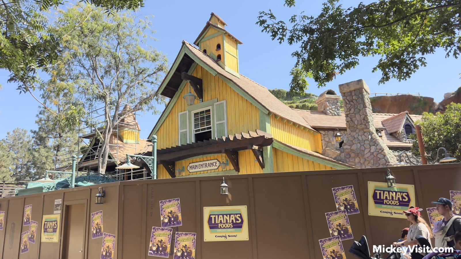Tiana's Bayou Adventure construction at Disneyland