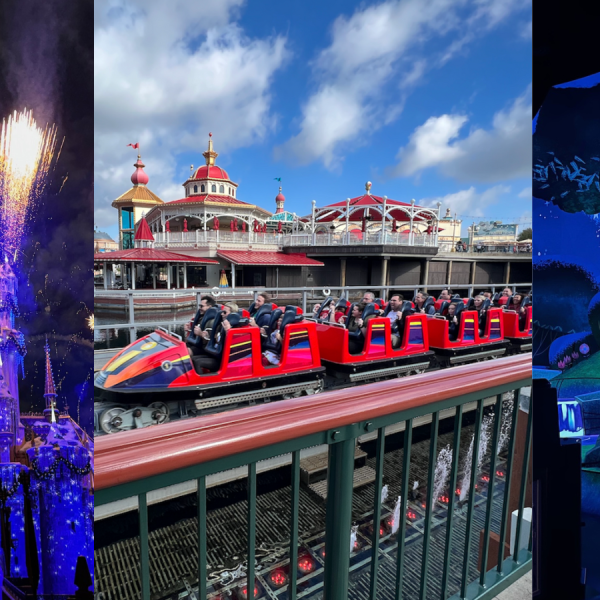 Disneyland fireworks and rides