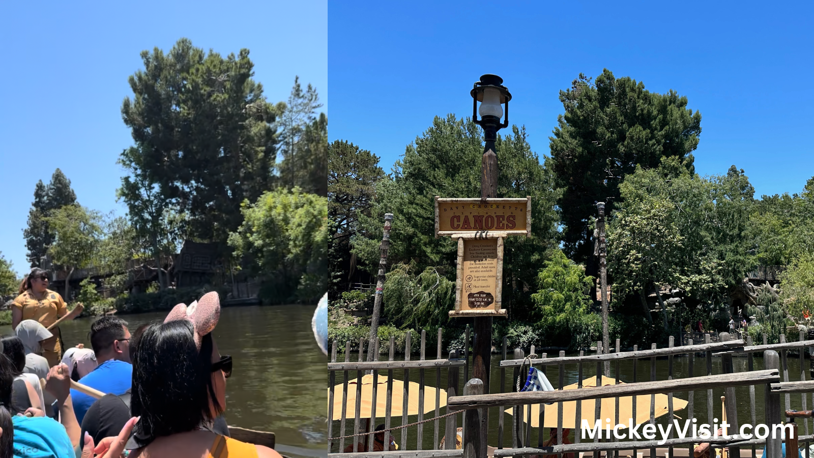 Disneyland canoes