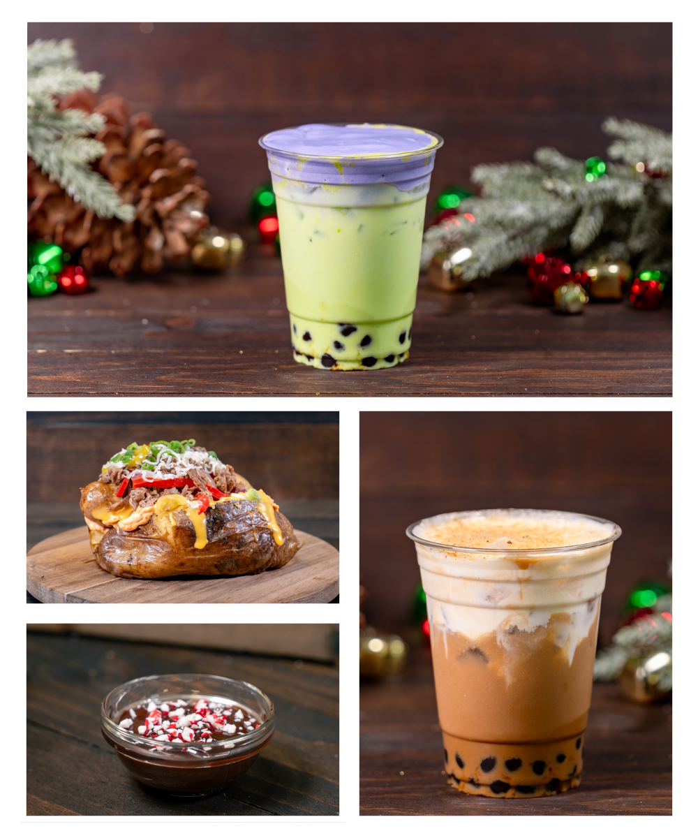 various Disneyland Christmas foods and drinks