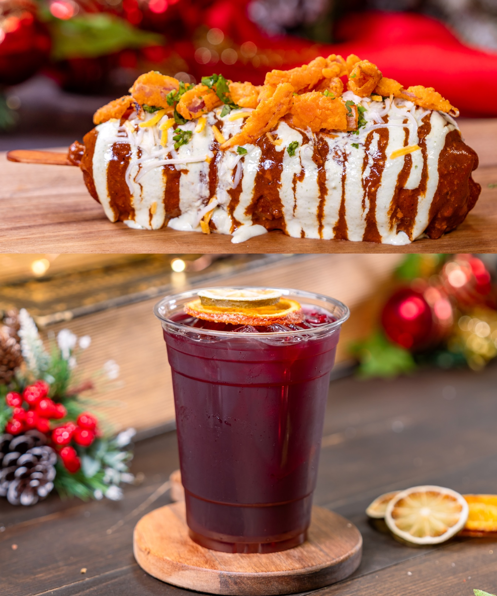 Disneyland Christmas foods at Little Red Wagon