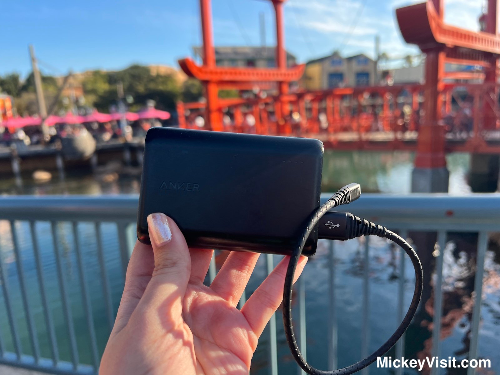 portable charger at Disney California Adventure