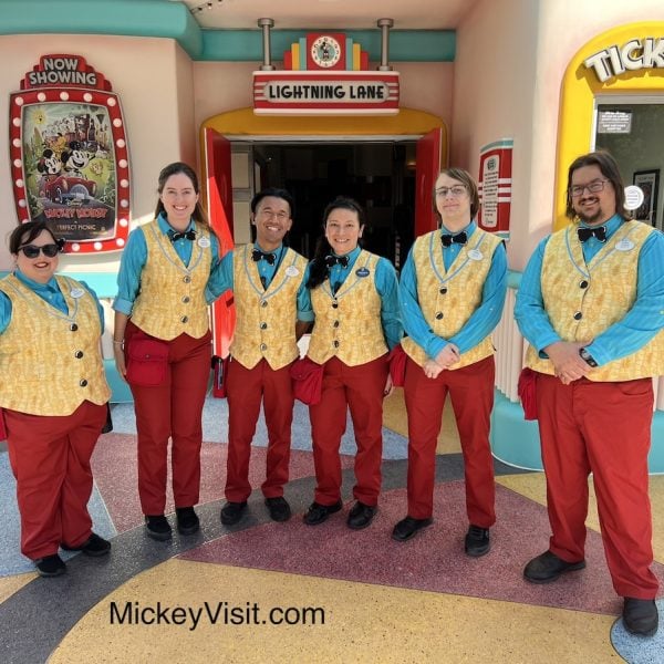 cast members at disneyland in costume