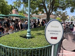 Disability Access Sign at Disneyland
