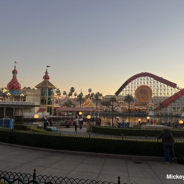 Disney California Adventure Pixar Pier at dusk