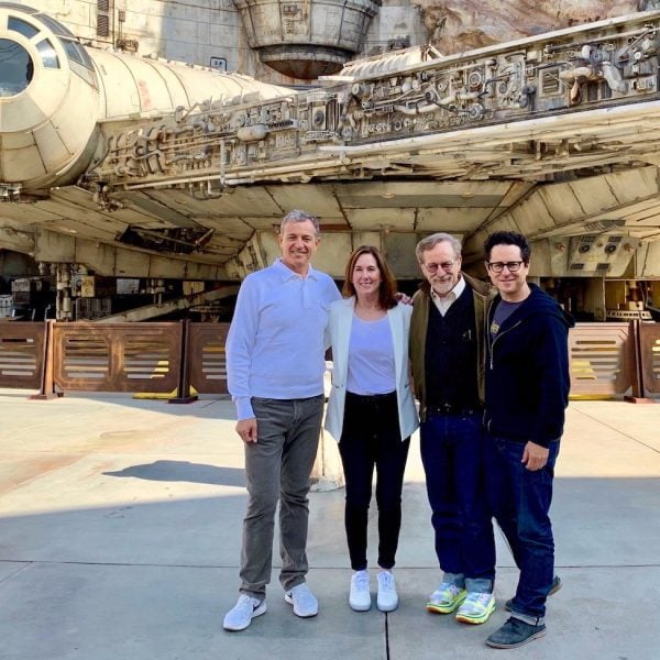 disney ceo bob iger and kathleen kennedy star wars galaxys edge