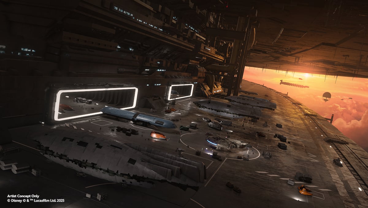 millenium falcon new scene disneyland and disney world ride