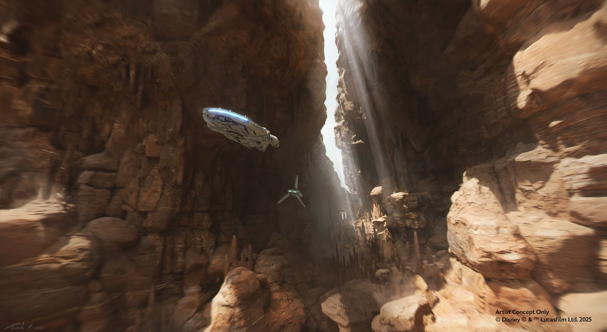 tatooine millenium falcon new scene disneyland and disney world ride