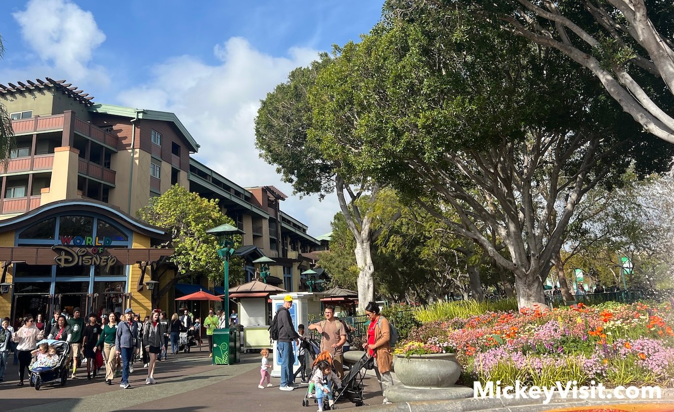 Downtown Disney World of Disney entrance and fountain