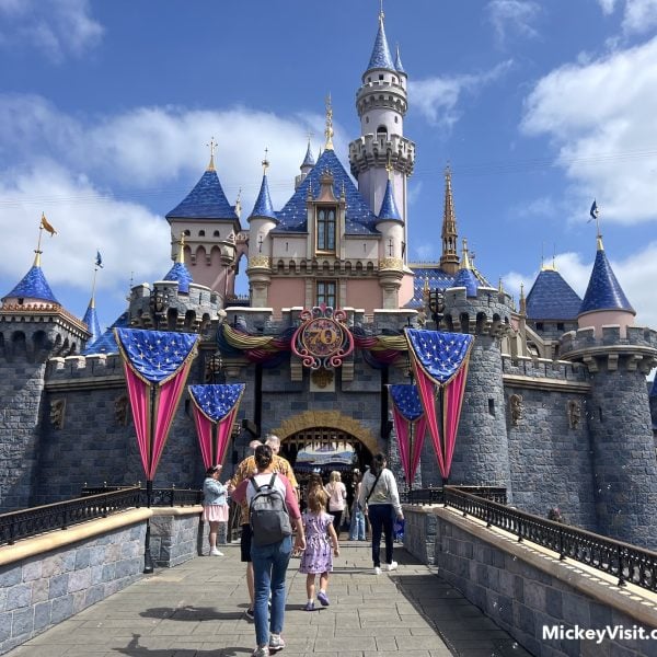 Sleeping Beauty Castle 70th anniversary decor
