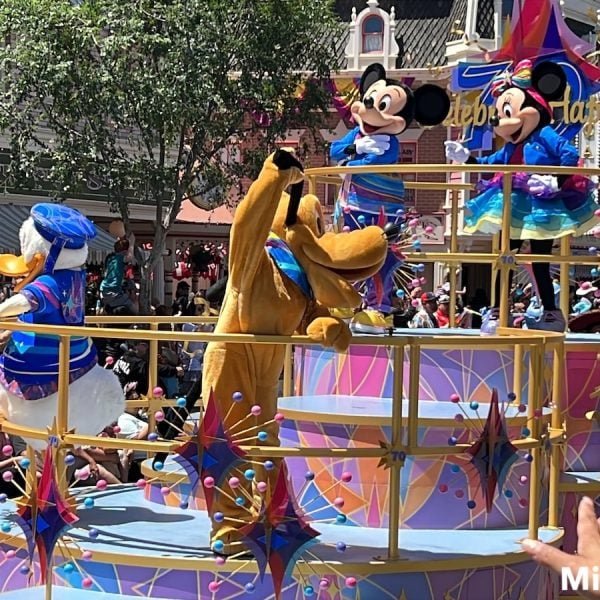 The Celebrate Happy Cavalcade at Disneyland Park characters