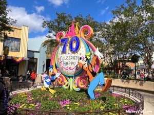 Disney California Adventure 70th anniversary decor
