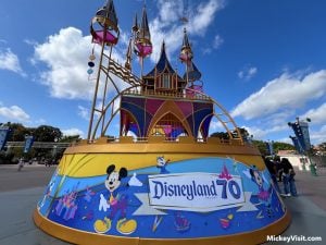 Disneyland esplanade 70th anniversary sculpture