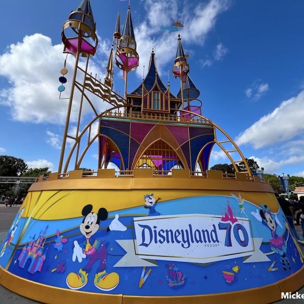 Disneyland esplanade 70th anniversary sculpture