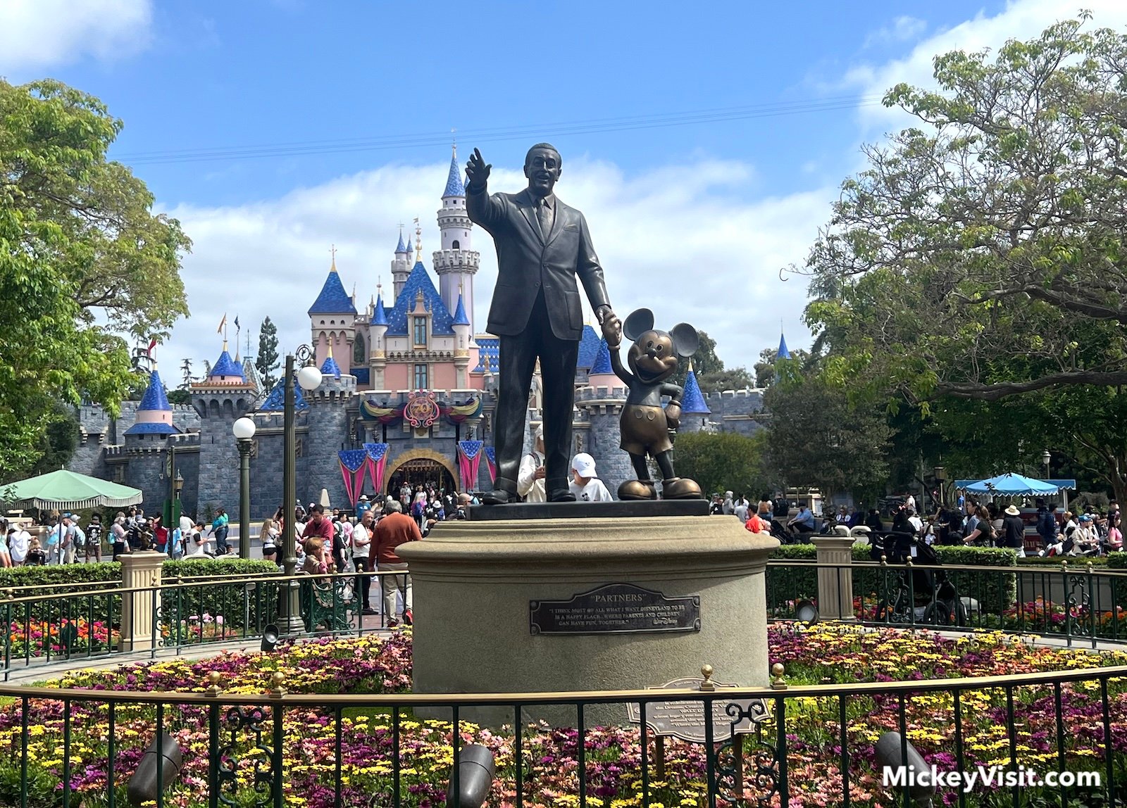 partners statue Disneyland 70th anniversary