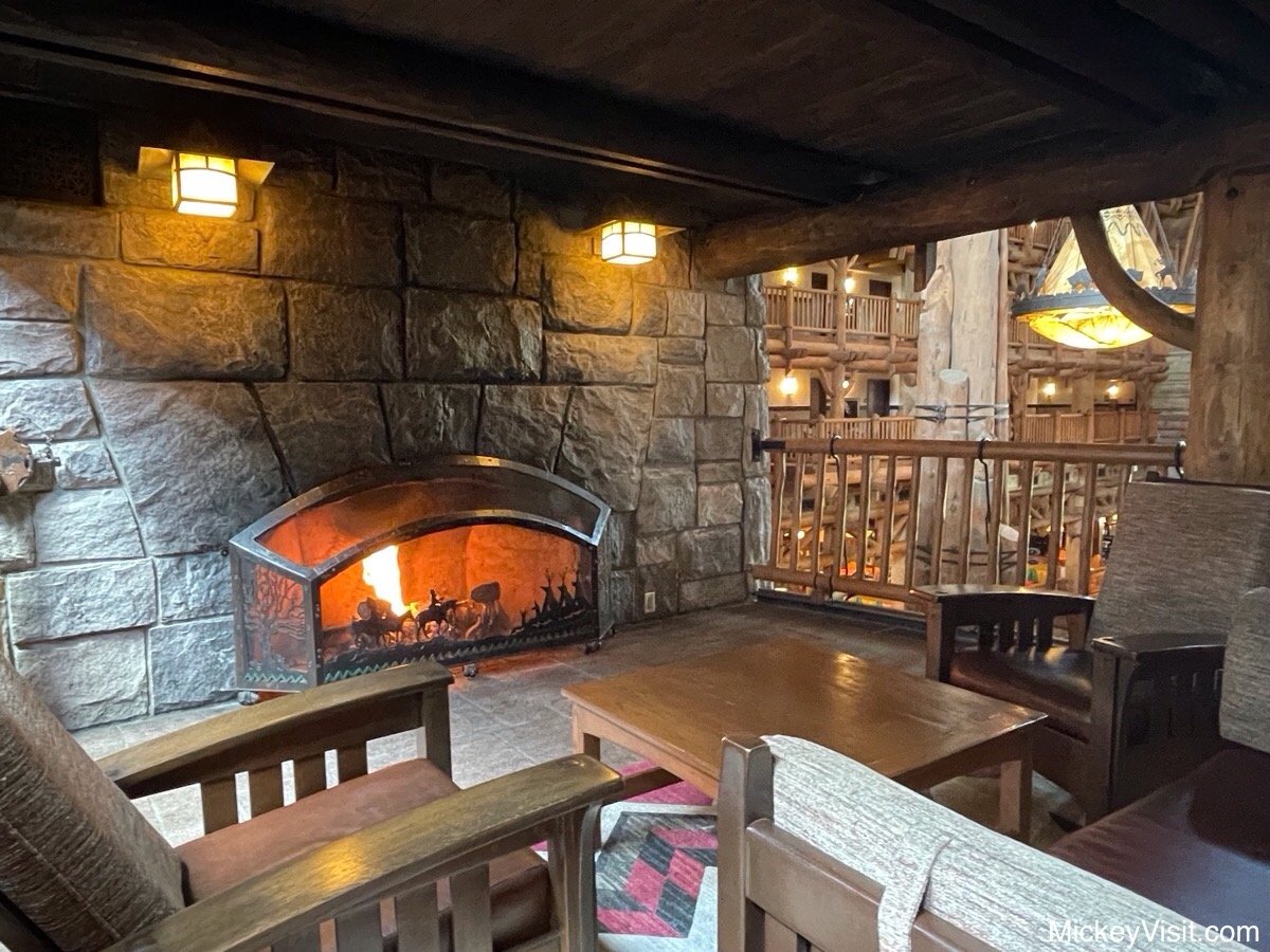 Wilderness Lodge fireplace