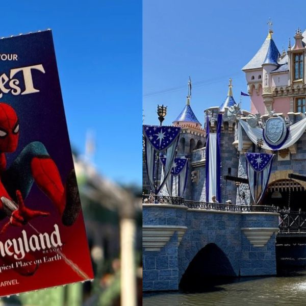 Disneyland ticket and castle