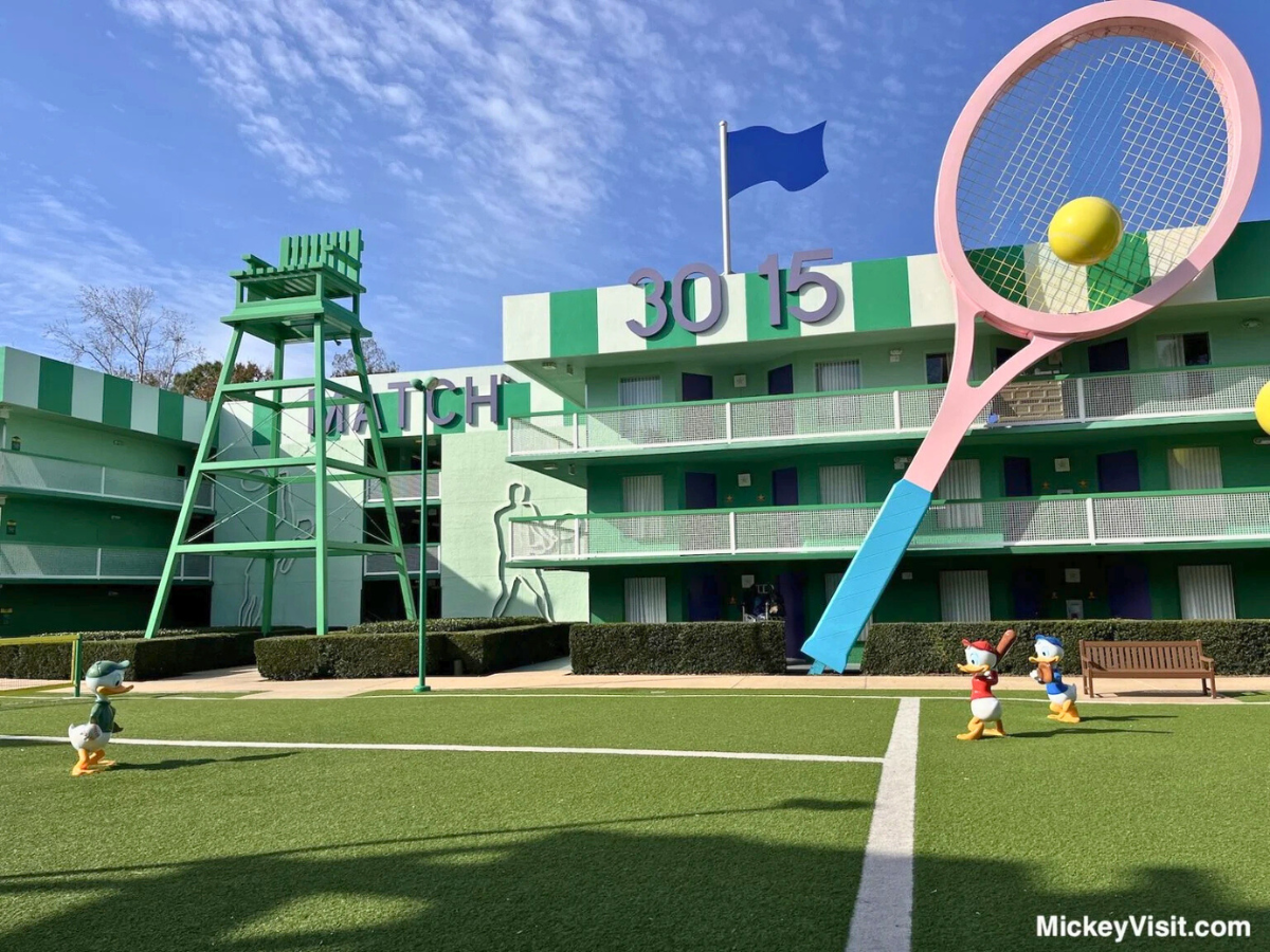 Disney's All-Star Sports Resort Tennis area