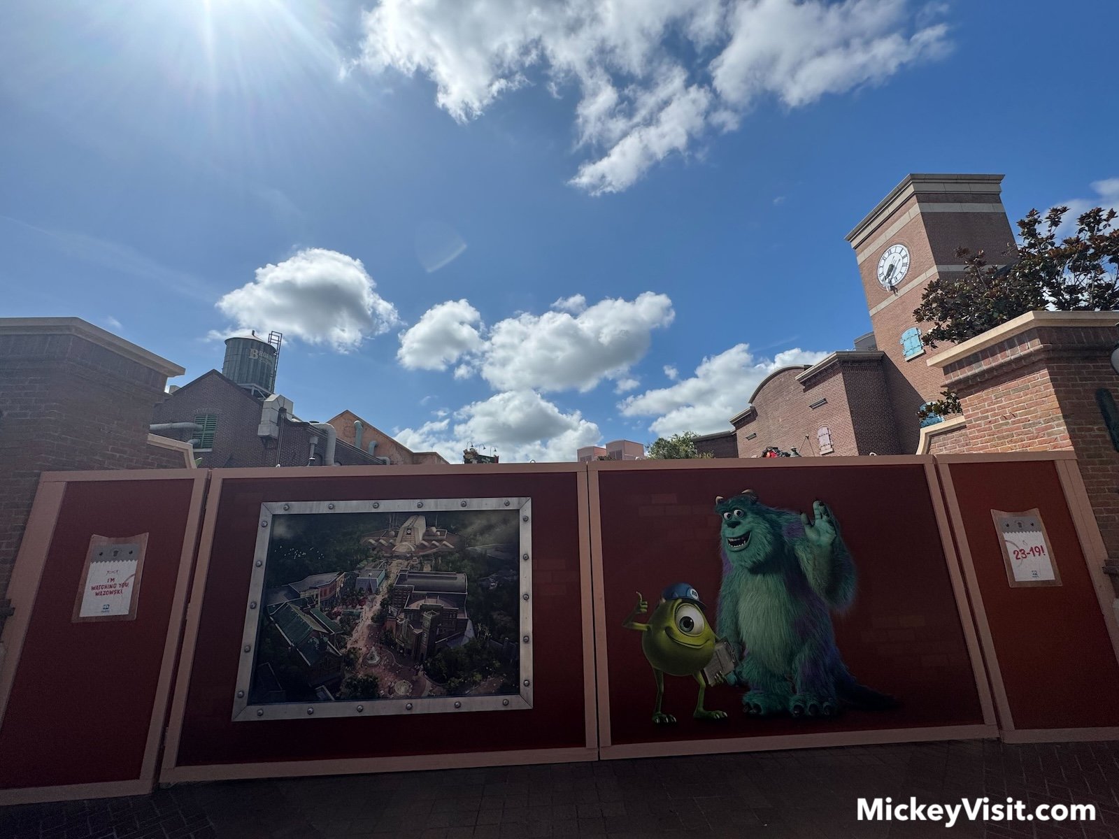 Monsters Inc. Hollywood Studios Disney World construction walls