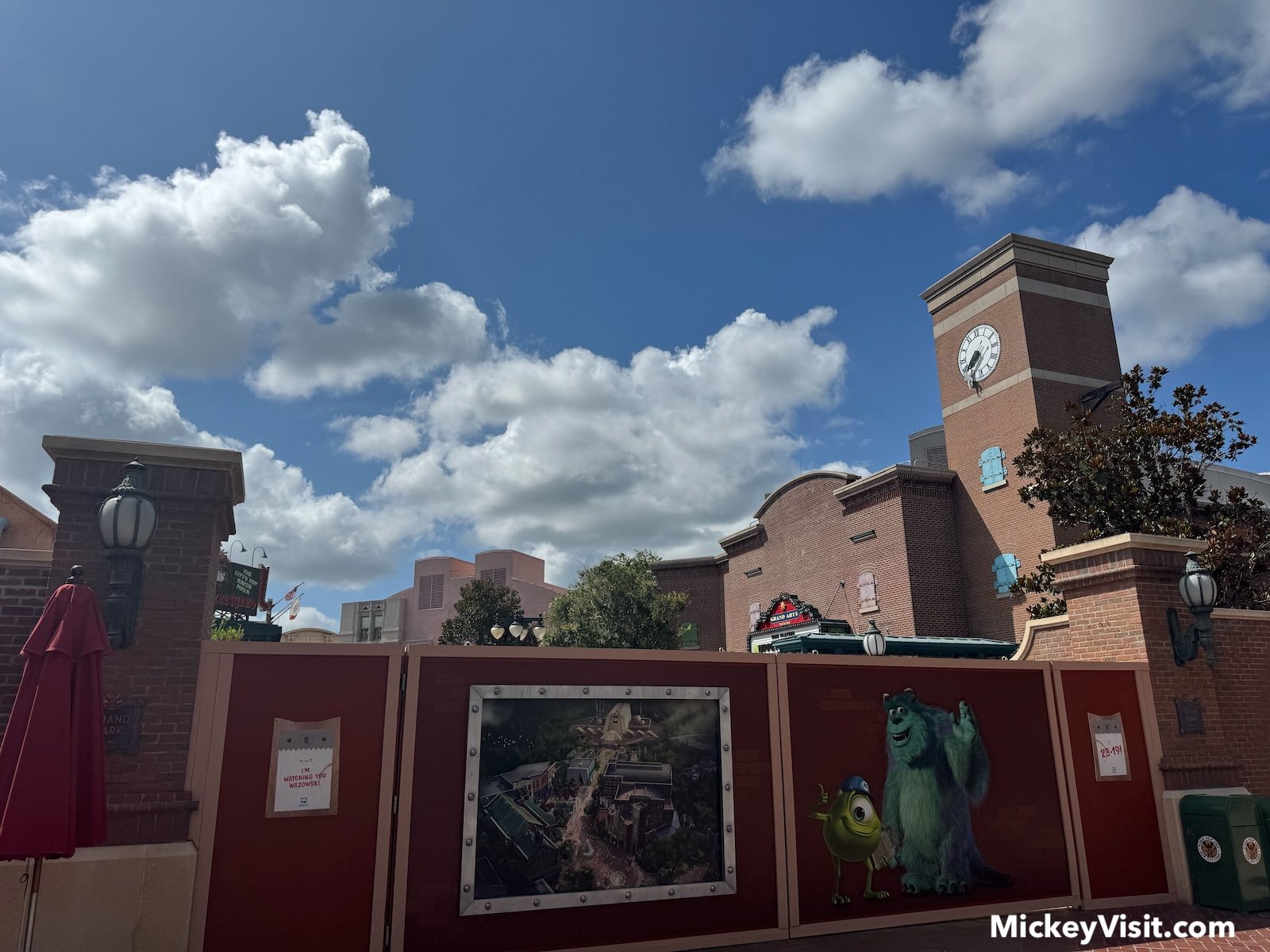 Monsters, Inc. land Hollywood Studios construction walls
