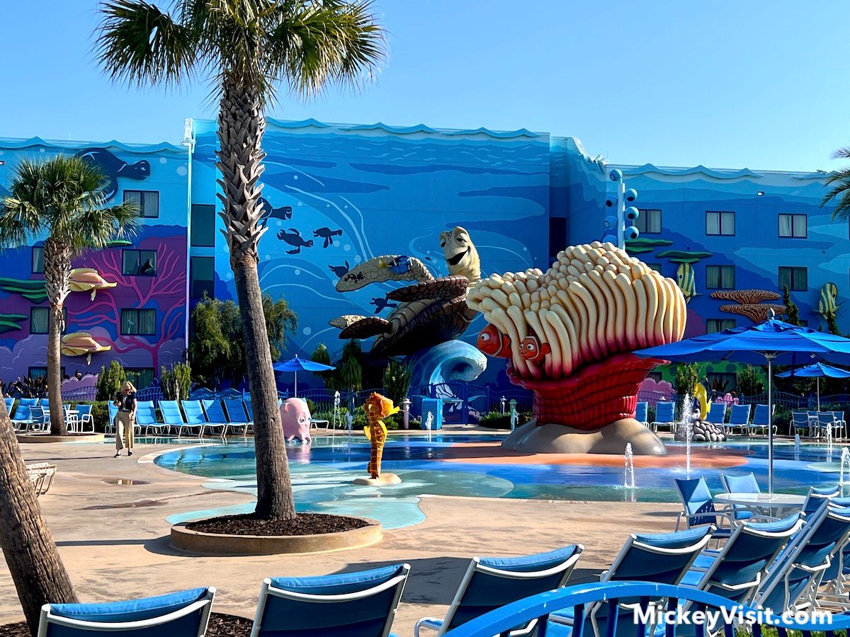 big blue pool area disney's art of animation disney world resort