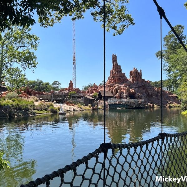 big thunder mountain view of where cars land will go at magic kingdom