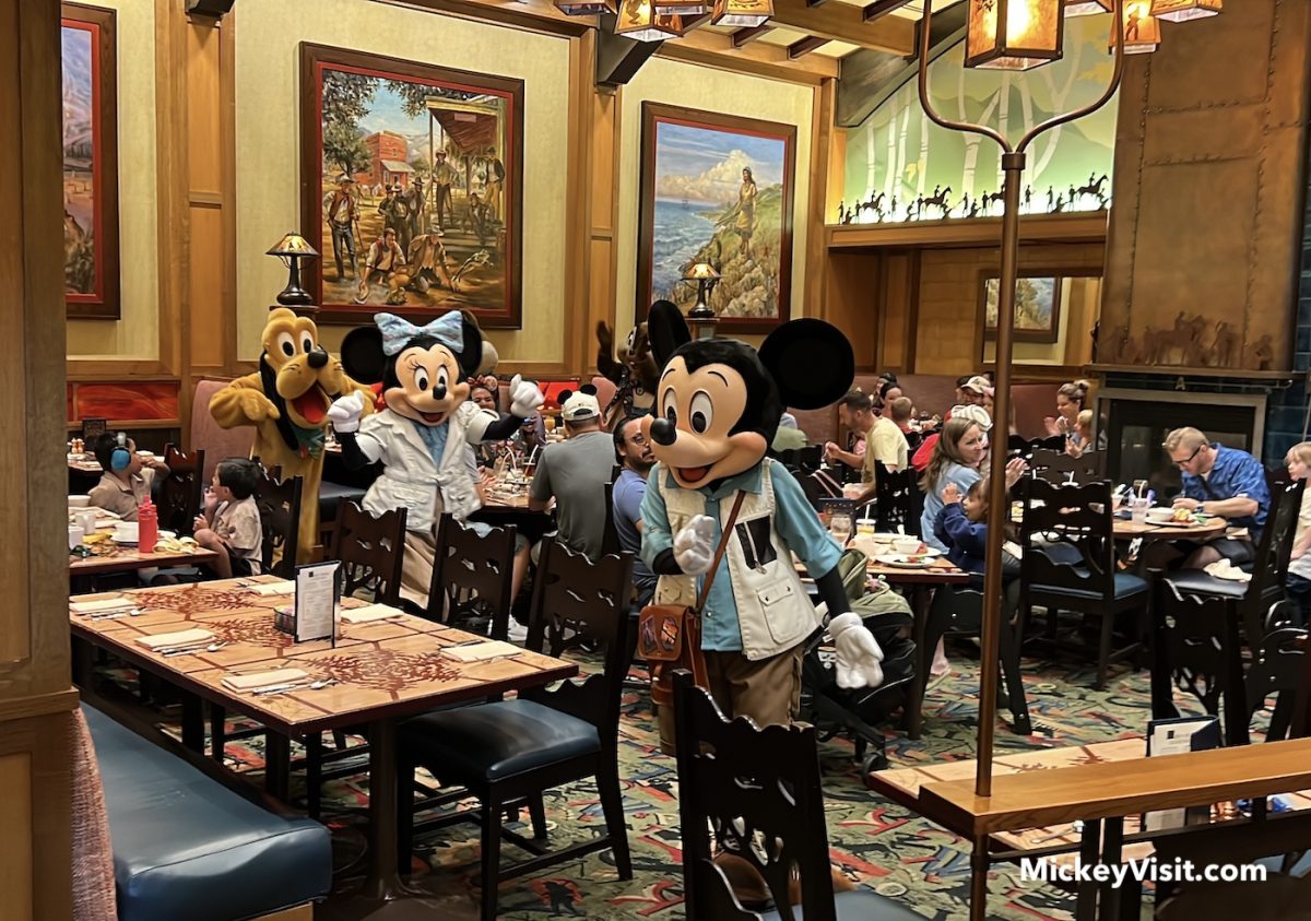 disneyland grand californian hotel character dining mickeys tales of adventure characters