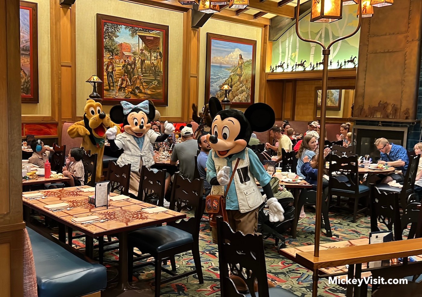 disneyland grand californian hotel character dining mickeys tales of adventure characters