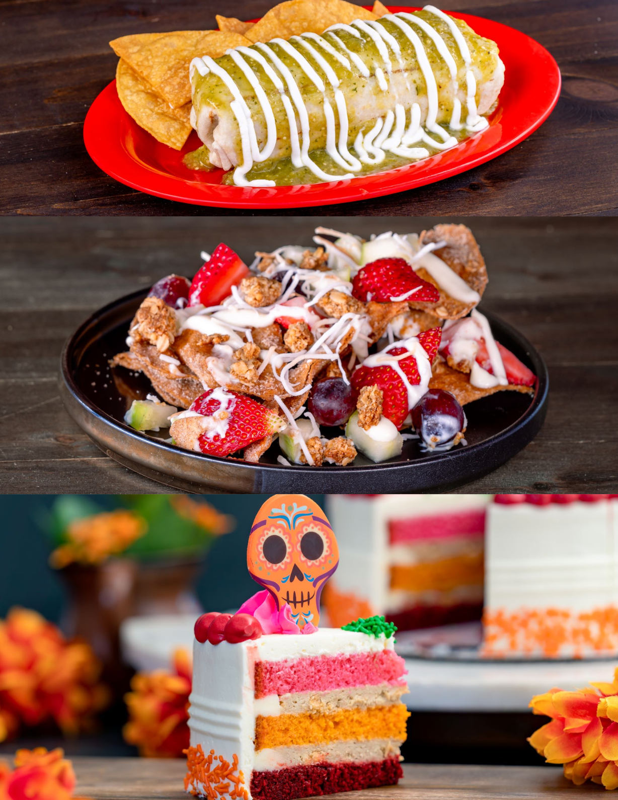 Coco Plaza de la Familia foods at Paradise Garden Grill