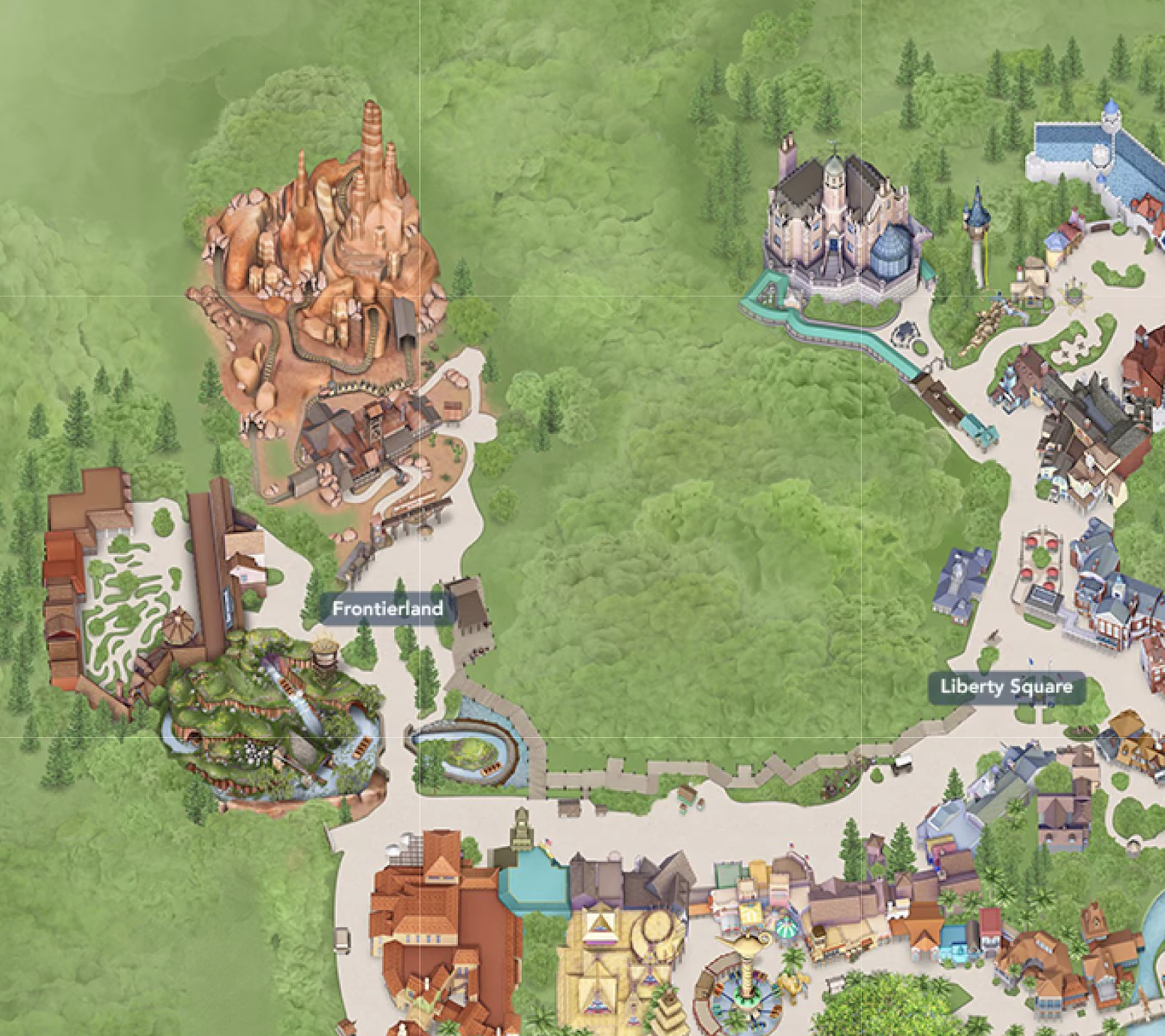 Rivers of America removed on Disney World map