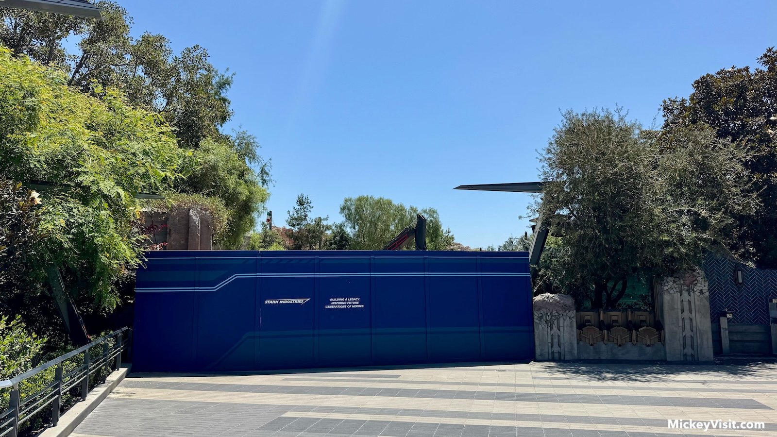 construction walls at Avengers Campus in Disney California Adventure