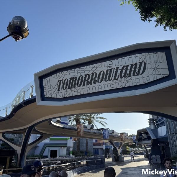 Disneyland Tomorrowland sign