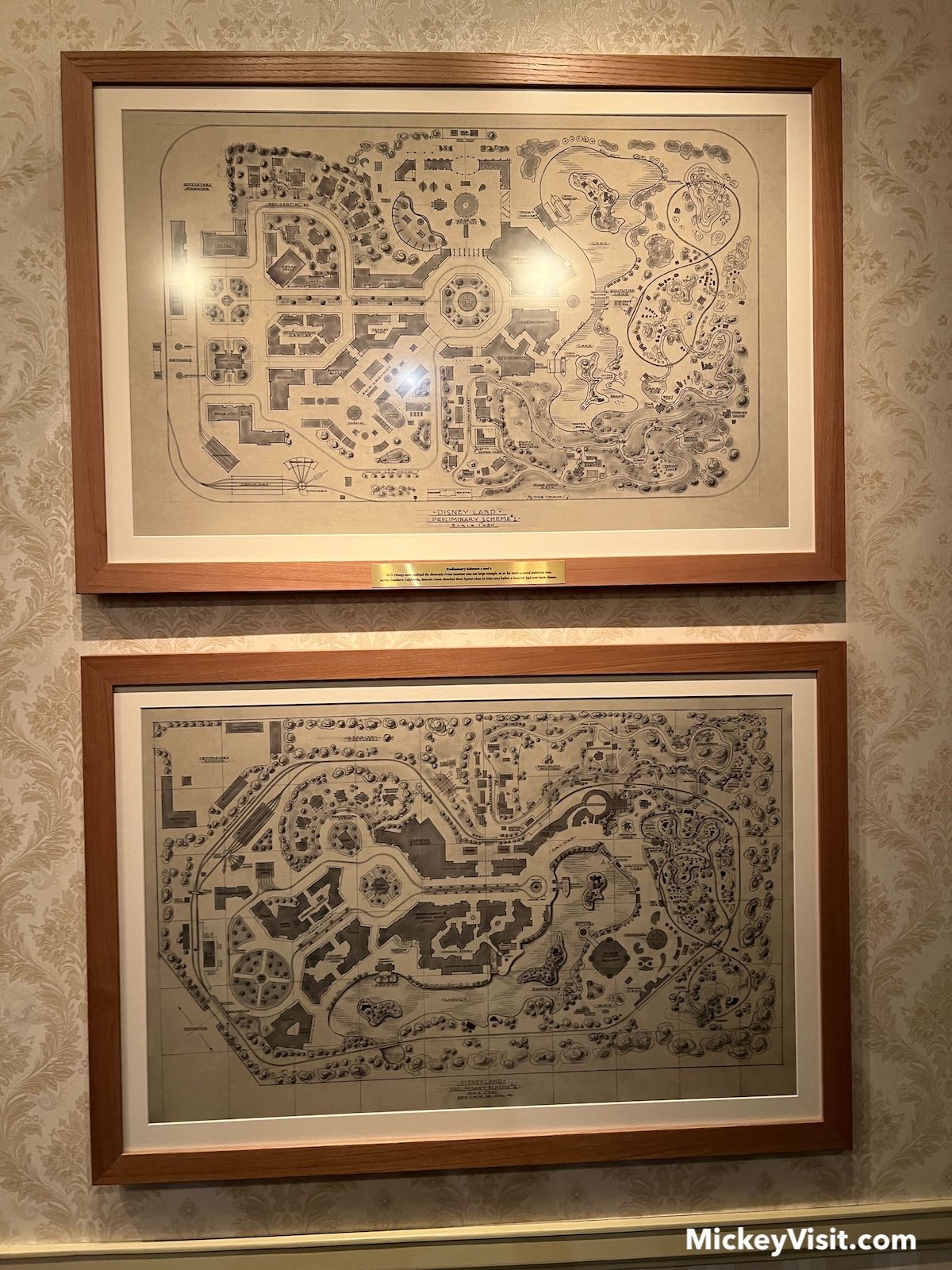 preliminary layout sketches of Disneyland
