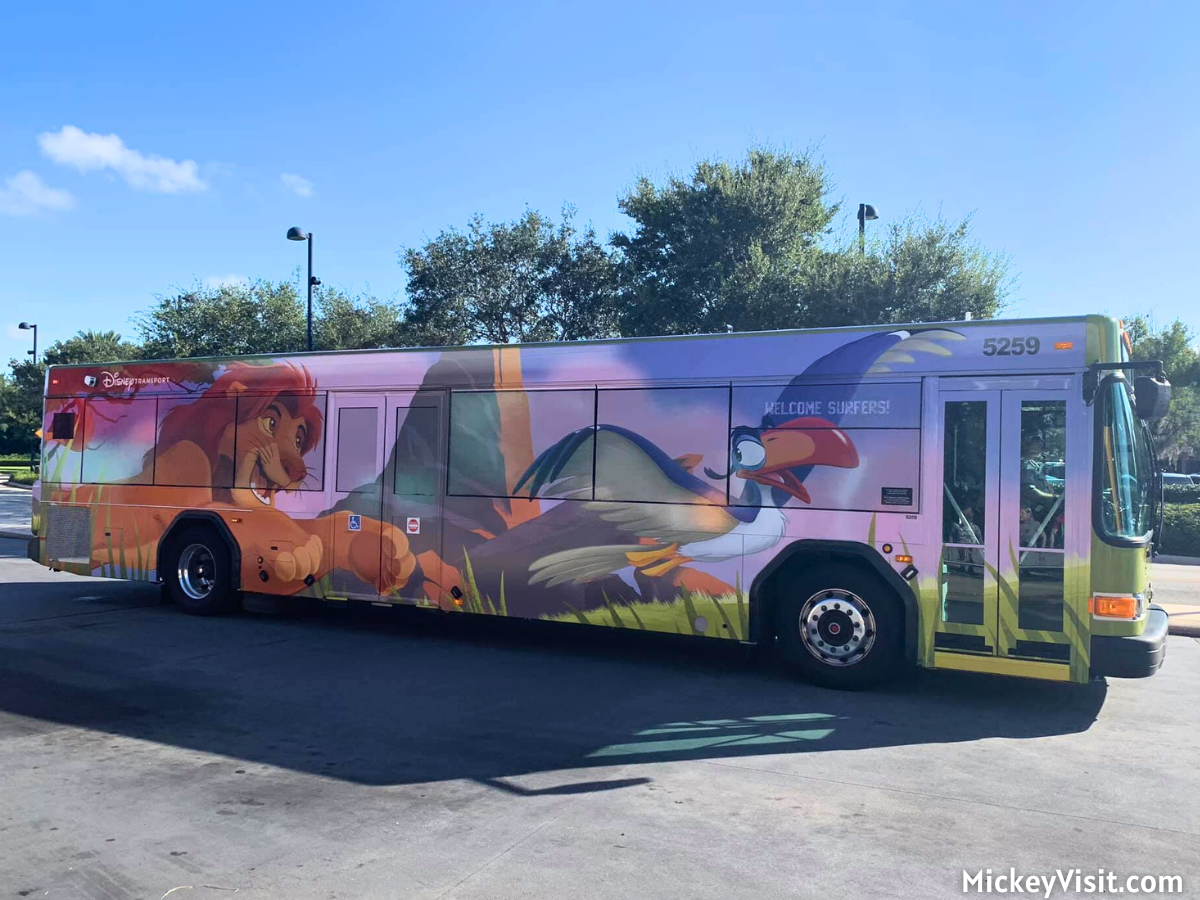 Walt Disney World Lion King bus