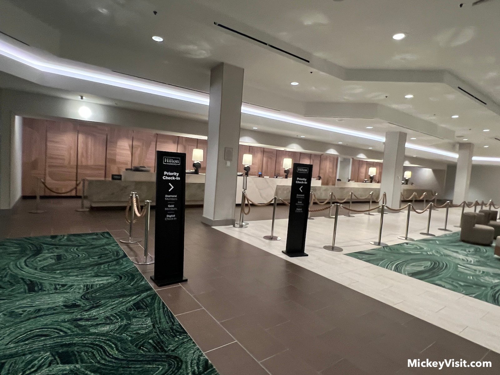 front desk area Hilton Anaheim