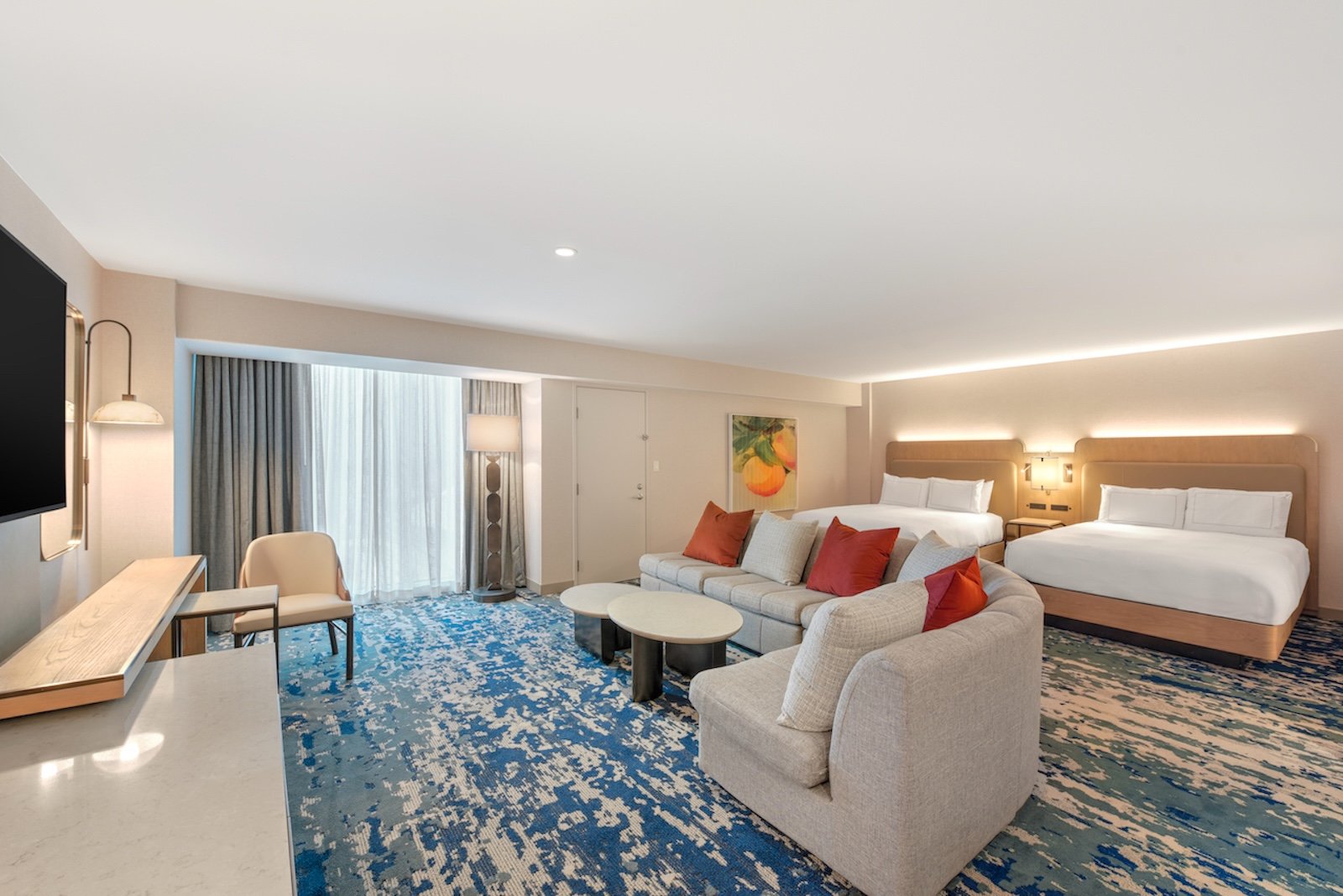 Hilton Anaheim renovated guest room queen studio