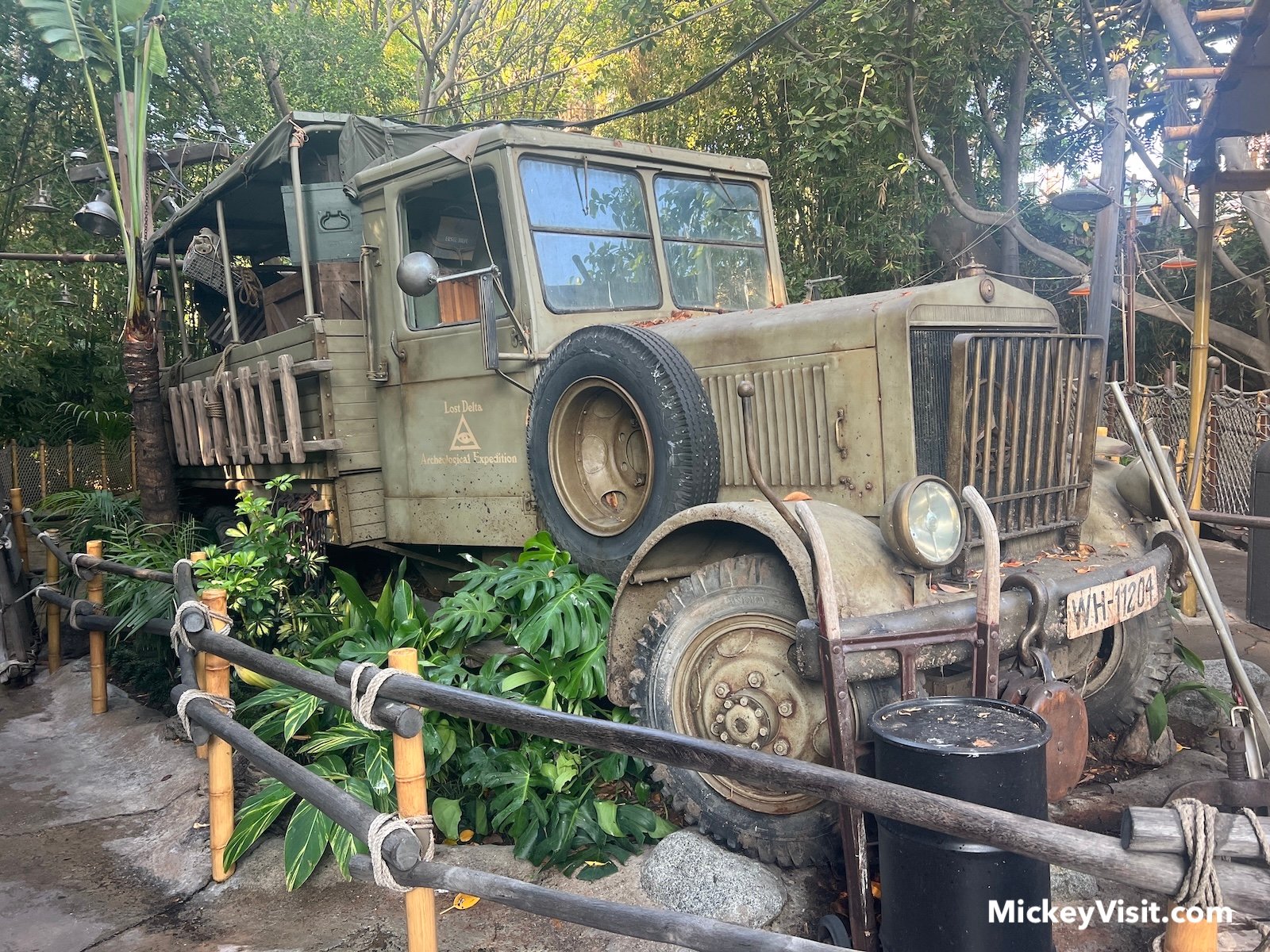 Indiana Jones Adventure truck in queue