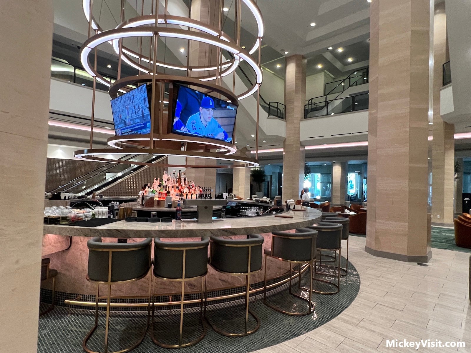 overhauled Hilton Anaheim lobby bar