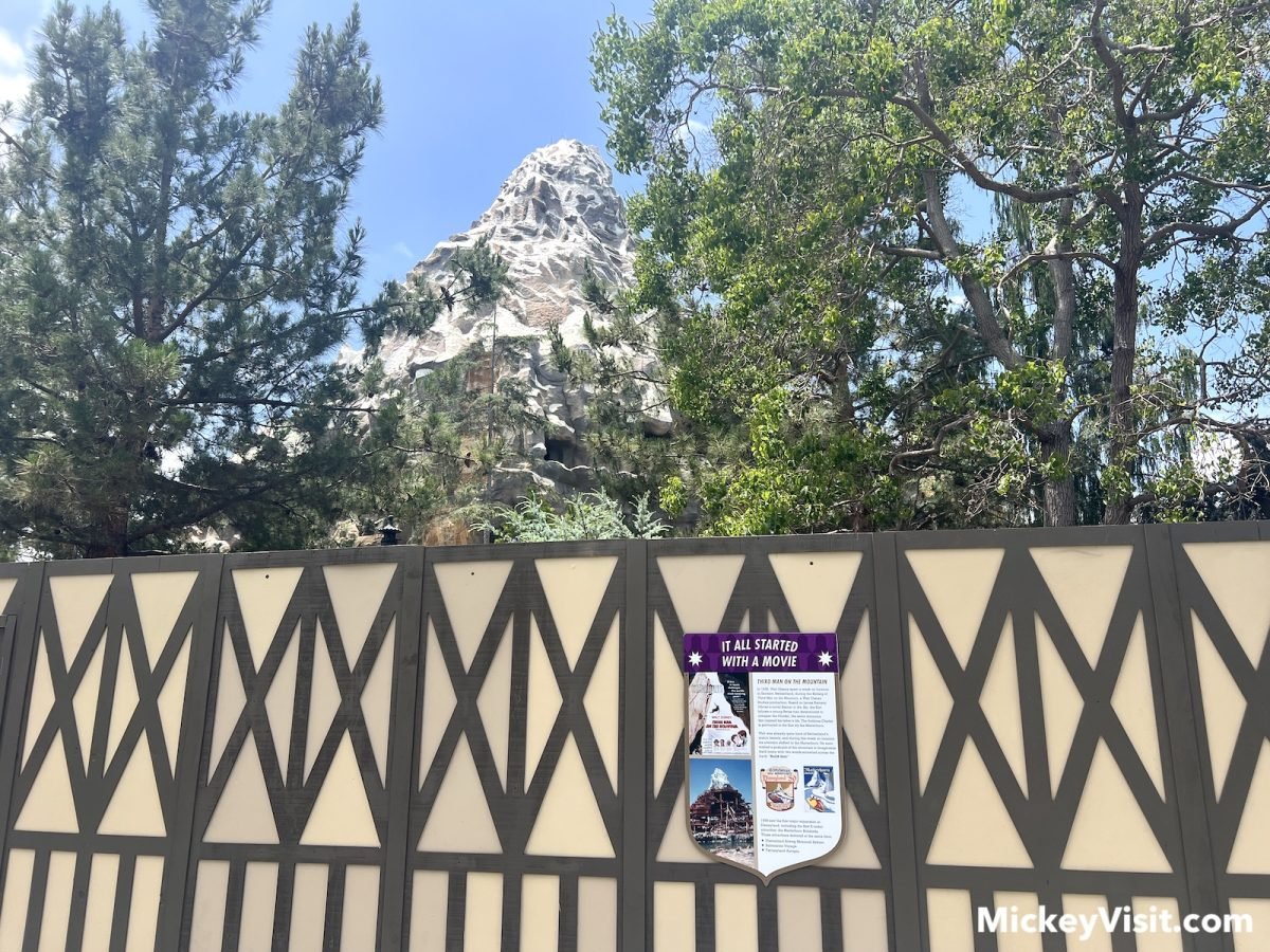 Matterhorn construction walls at Disneyland